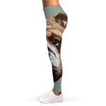English Bulldog Portrait Print Women's Leggings
