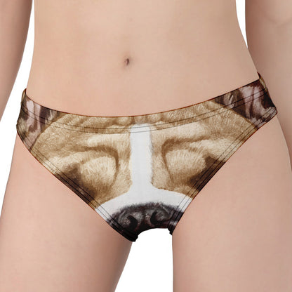 English Bulldog Portrait Print Women's Panties
