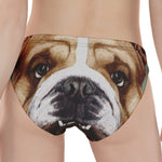 English Bulldog Portrait Print Women's Panties