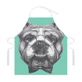 English Bulldog With Glasses Print Adjustable Apron