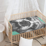 English Bulldog With Glasses Print Baby Crib Sheet