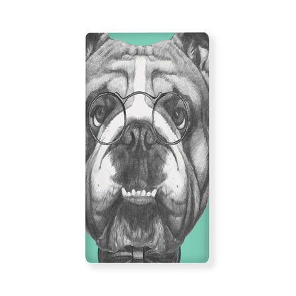 English Bulldog With Glasses Print Baby Crib Sheet