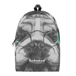 English Bulldog With Glasses Print Backpack