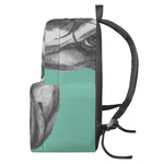 English Bulldog With Glasses Print Backpack