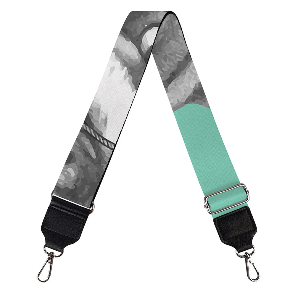 English Bulldog With Glasses Print Bag Strap