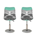 English Bulldog With Glasses Print Bar Stool Covers