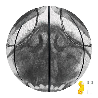 English Bulldog With Glasses Print Basketball