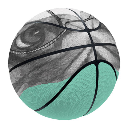 English Bulldog With Glasses Print Basketball