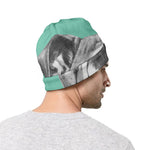 English Bulldog With Glasses Print Beanie