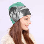 English Bulldog With Glasses Print Beanie