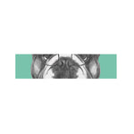 English Bulldog With Glasses Print Bed Runner