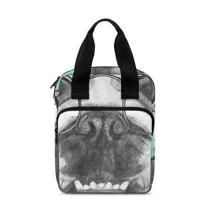 English Bulldog With Glasses Print Bible Tote Bag