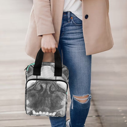English Bulldog With Glasses Print Bible Tote Bag