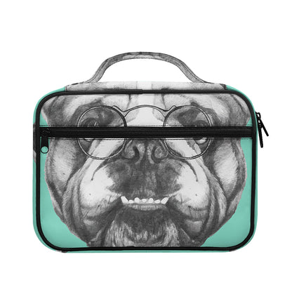 English Bulldog With Glasses Print Briefcase Bible Bag