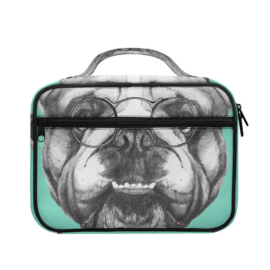 English Bulldog With Glasses Print Briefcase Bible Bag