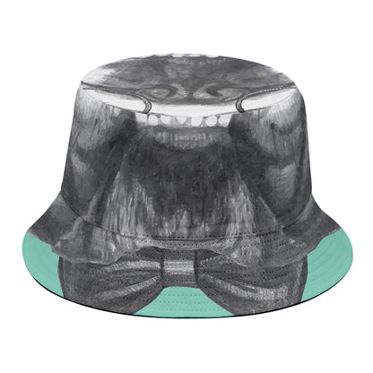 English Bulldog With Glasses Print Bucket Hat