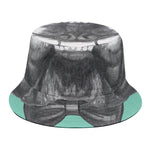 English Bulldog With Glasses Print Bucket Hat