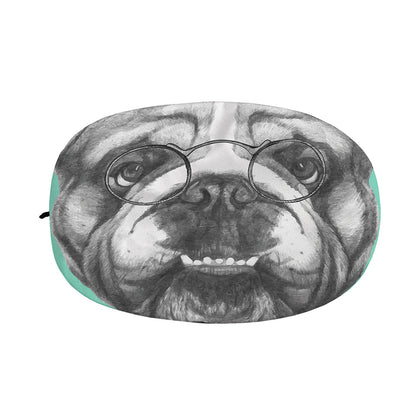 English Bulldog With Glasses Print Car Side Mirror Covers