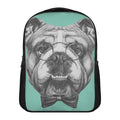English Bulldog With Glasses Print Casual Backpack