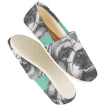 English Bulldog With Glasses Print Casual Shoes