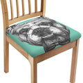 English Bulldog With Glasses Print Chair Cushion Cover