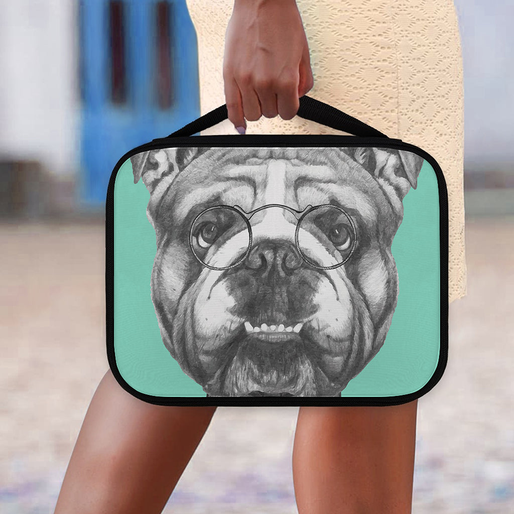 English Bulldog With Glasses Print Classic Bible Case