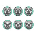 English Bulldog With Glasses Print Coaster Set