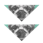 English Bulldog With Glasses Print Dog Bandana