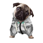 English Bulldog With Glasses Print Dog Zip Up Hoodie