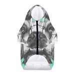 English Bulldog With Glasses Print Dog Zip Up Hoodie