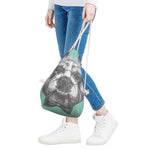 English Bulldog With Glasses Print Drawstring Bag