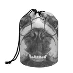 English Bulldog With Glasses Print Drawstring Makeup Bag