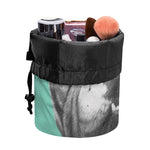 English Bulldog With Glasses Print Drawstring Makeup Bag