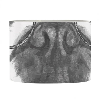 English Bulldog With Glasses Print Drum Lamp Shade