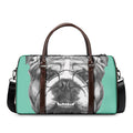 English Bulldog With Glasses Print Duffel Bag