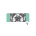 English Bulldog With Glasses Print Extended Mouse Pad