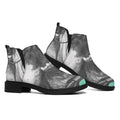English Bulldog With Glasses Print Flat Ankle Boots