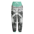 English Bulldog With Glasses Print Fleece Lined Knit Pants