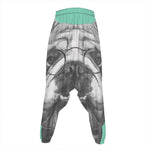 English Bulldog With Glasses Print Hammer Pants