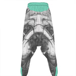 English Bulldog With Glasses Print Hammer Pants