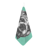 English Bulldog With Glasses Print Hand Towel