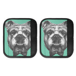 English Bulldog With Glasses Print Handle Covers