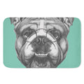 English Bulldog With Glasses Print Indoor Door Mat