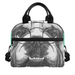 English Bulldog With Glasses Print Insulated Lunch Bag