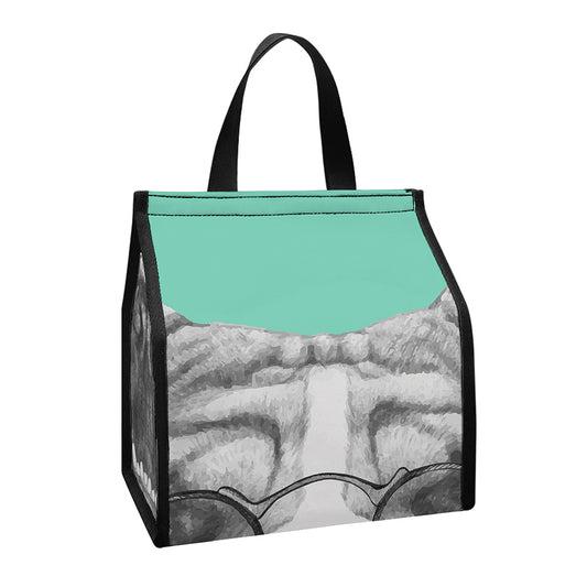 English Bulldog With Glasses Print Insulated Lunch Tote