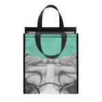 English Bulldog With Glasses Print Insulated Lunch Tote