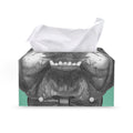 English Bulldog With Glasses Print Leather Tissue Box Cover