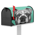 English Bulldog With Glasses Print Mailbox Cover