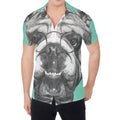 English Bulldog With Glasses Print Men's Shirt