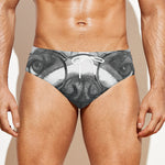 English Bulldog With Glasses Print Men's Swim Briefs